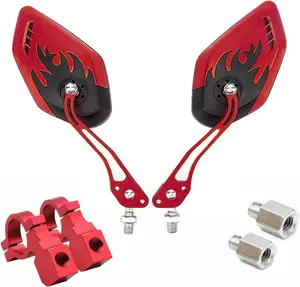 Mirrors for Electric Bikes - 2 Pack Mirrycle  Mirrors, Handlebar Rearview Mirror, Bicycle Mirrors for Handlebars - Enhance Safety and Visibility  Your Electric (red)