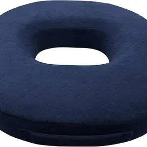 Donut Pillow Seat Cushion Chair Pad for Tailbone Pain Relief and Hemorrhoids, Memory Foam Seat Chair Cushion for Postpartum Pregnancy, Seat Cushions for Men and Women for Home & Office, (Navy)