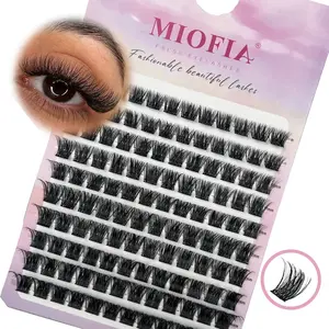 Individual False Eyelashes, 120pcs/box Natural-Look Eyelash Extensions, Self-Grafting Curl Cluster Lashes, Volume DIY Lash Cluster Kit, Cosmetic Eye Makeup Supplies, Eyelash Clusters