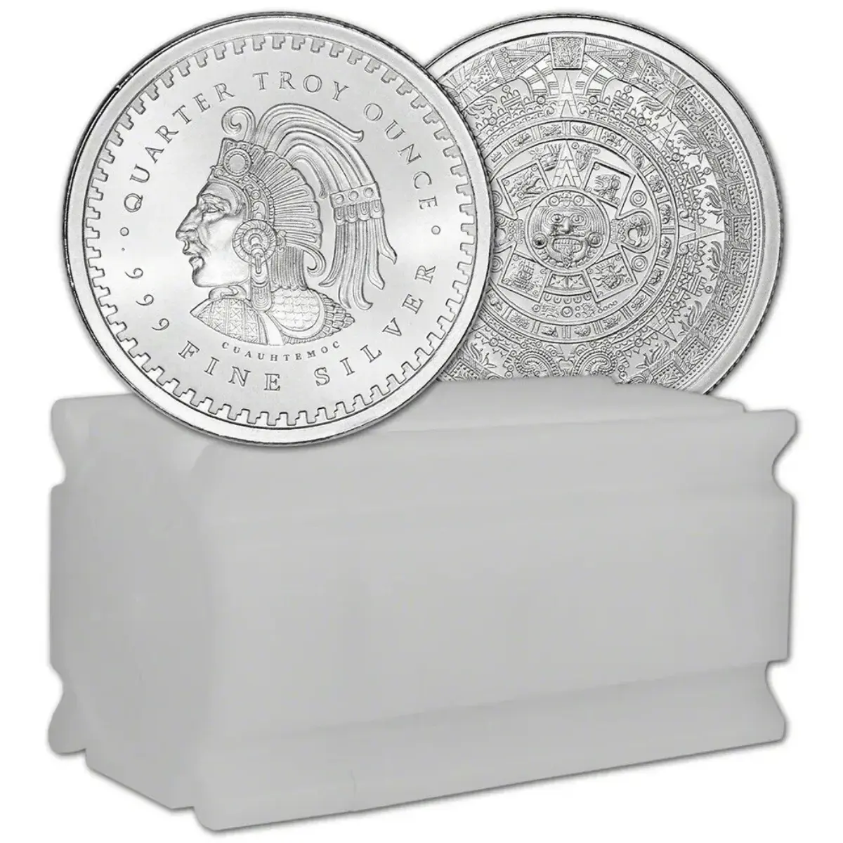 (Tube of 20) GSM Aztec Mayan Calendar 5 oz (20 x 1/4 oz) Silver Round