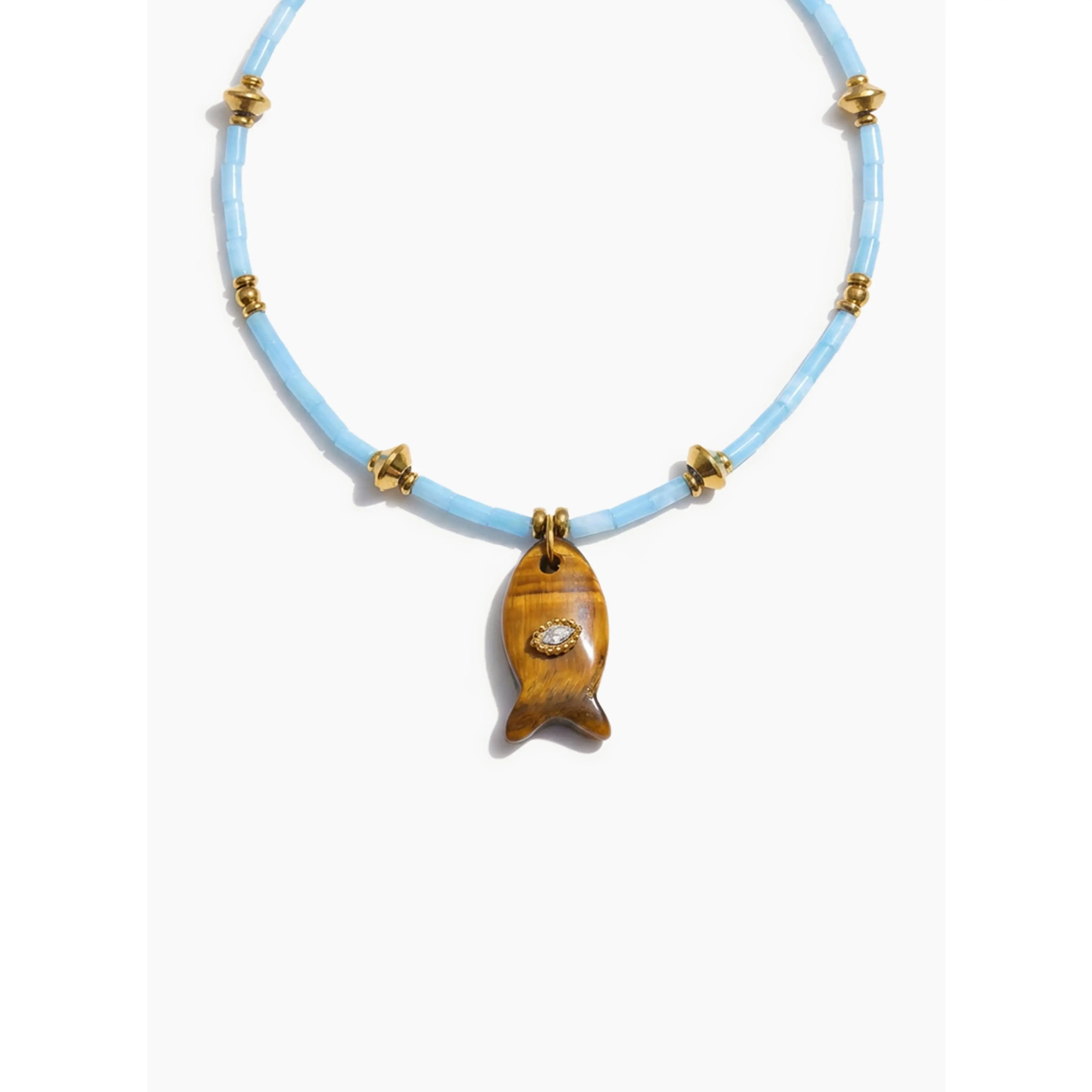 Collar Cuarzos Pez