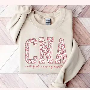 Floral CNA Nurse Sweatshirt, Cozy Certified Nursing Assistant Pullover, Nurse Appreciation Crewneck, Cute Medical Christmas Tee, CNA Xmas Gift Top