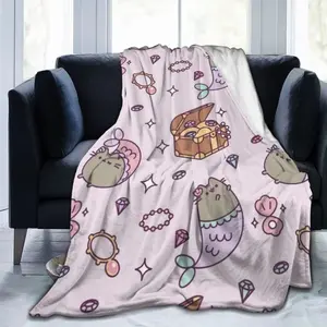 Pusheen UltraSoft Micro Fleece Blanket Fashionable  Warm Ideal for Bed or Sofa Skin-friendly, lightweight, and breathable.