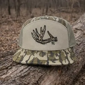 Antler Shed 7-Panel Hat - Brown_Khaki_ Bottomland_ Duck Camo Embroidered Snapback, Deer Hunting Outdoor Hat Gift For Hunters - TikTok Shop