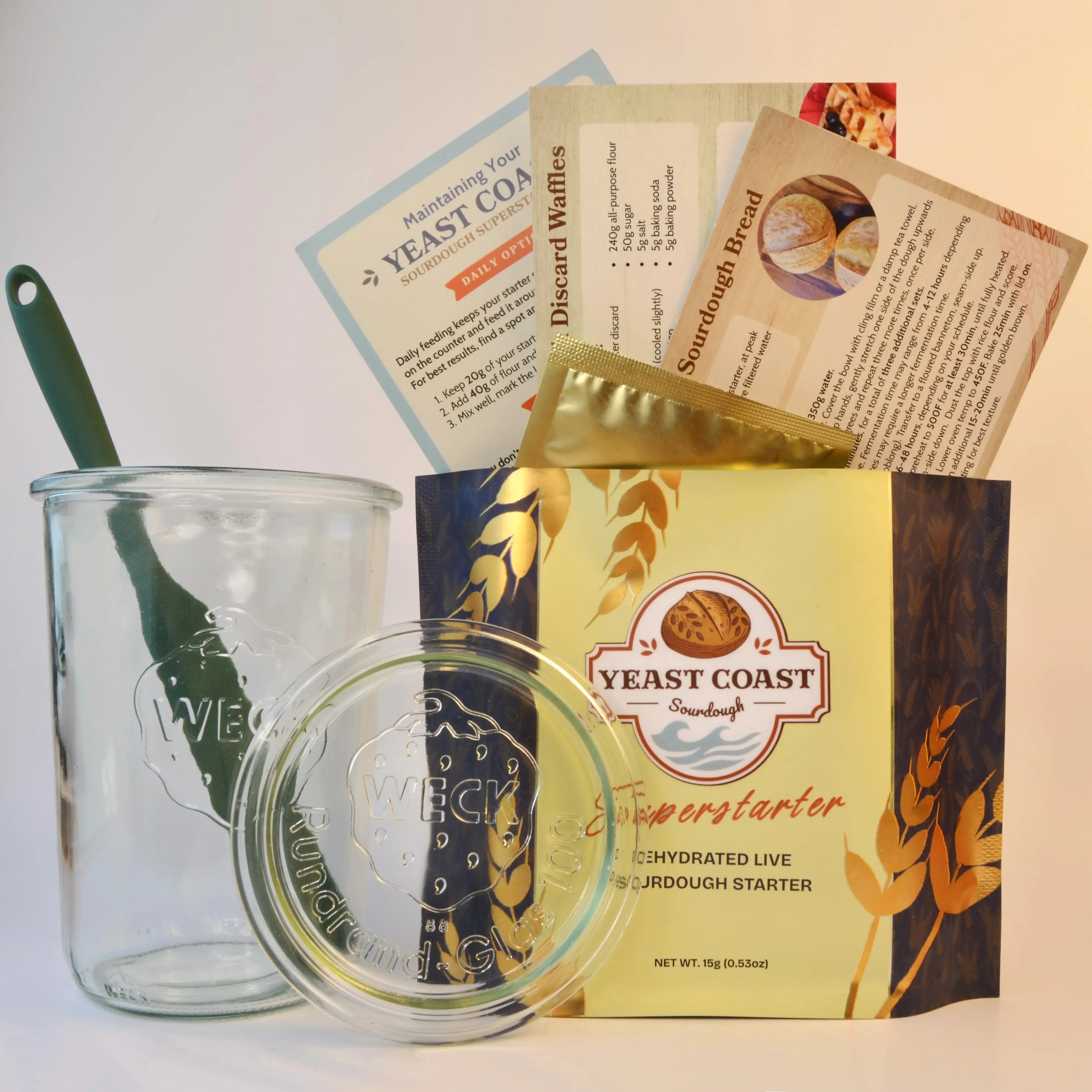 Yeast Coast Sourdough Superstarter Essentials Kit (Premium Weck Jar + Spurtle)