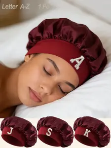 Sleep Cap Elastic Wide Brim Silk Satin Hat, Safe Hair Protection, Super Soft Breathable Design, Anti-Slip Inner Band, Casual Loose-Fit Turban Hat, Sleeping Cap