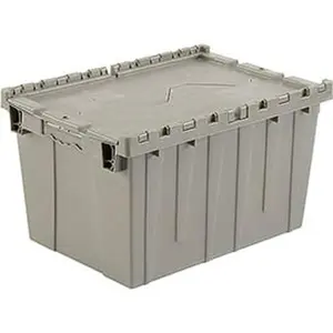 Monoflo International DC-2115-12GRAY 21.87 x 15.25 x 12.87 in. Attached Lid Plastic Storage Container, Gray