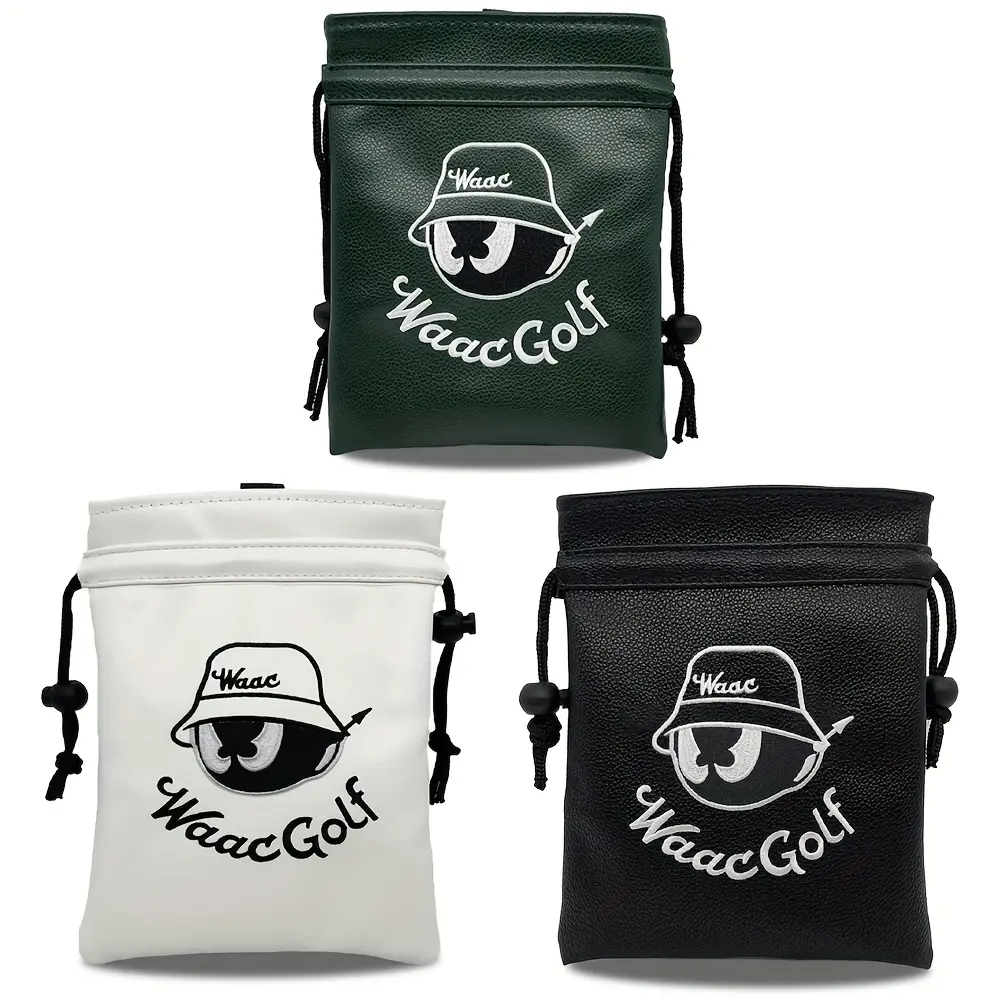 Golf  Waterproof Valuables Pouch for Golfers, Durable Drawstring Closure Golf Tee Handbag, Unique Gift for Men, Available in Three Colors, Golf Gift Accessory, Golf Accessories