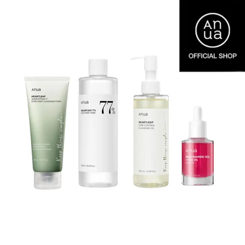 Heartleaf Skincare Set|ANUA-4 in 1 Deep Clean & Hydration Kit