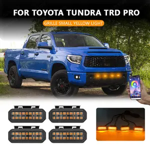 LED Front Grille Light For TOYOTA TUNDRA TRD PRO Car Daytime Running Light Wheel Eyebrow Lamp For Pickup Offroad 12V