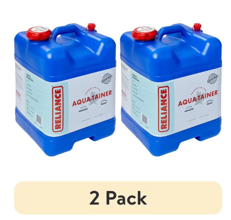 (2 pack) Reliance Aqua-Tainer Water Storage Container 7 Gallon