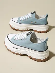 New Women's Casual Shoes, Thick Sole Sneakers, Comfortable Sports Shoes, Height Increase 4.5cm, Party Wear for Short Women Closed Trainer