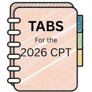 2026 TABS for the CPT book -51 Total Tabs, Multi-Colored Printed & Alphabetic Tabs for Index