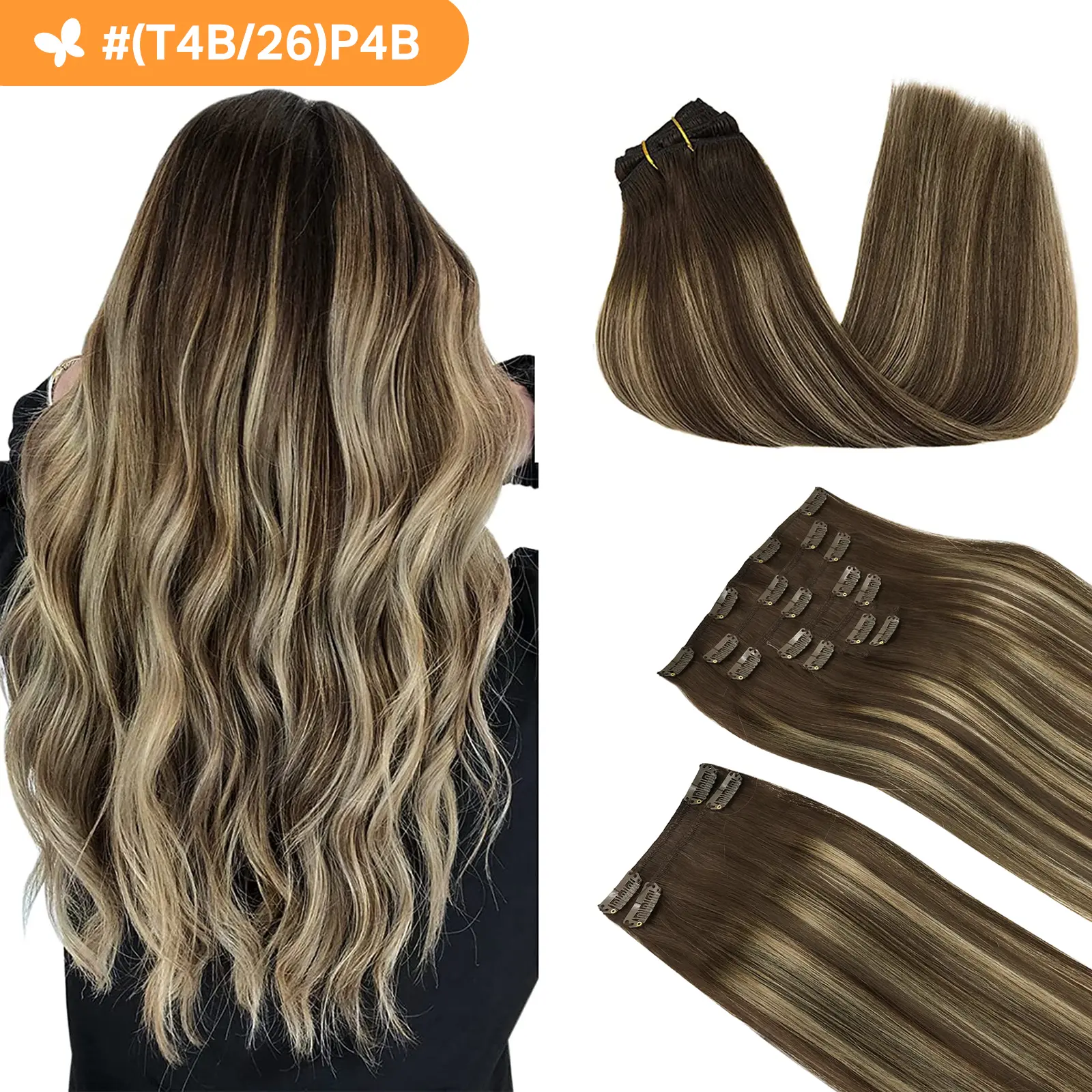 #(T4B/26)P4B Chocolate Brown to Honey Blonde