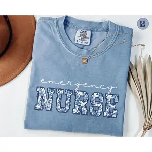 Toile Emergency Department  Nurse Shirt, Er Nurse Gift Er Tee, Floral Nurse Week T-Shirt, Chinoiserie ED Nurse Tshirt