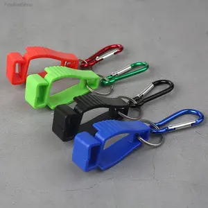 4Pcs Plastic Glove Holder Clips, Multi-Purpose Fasteners with Metal Hooks, Outdoor Working Safety Accessories for Sports & Leisure Activities