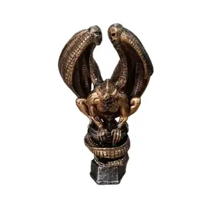 Dark Night Guardian Statue Set - Feng Shui Town House Guardian Protection - Retro Antique Craftsmanship Decoration