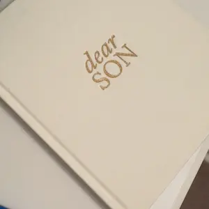 DUNCAN & STONE Dear Son: Prompted Baby Memory Book (Blue, 230 Pages) with Guided Journal and Prompts for 18 Years - Journaling