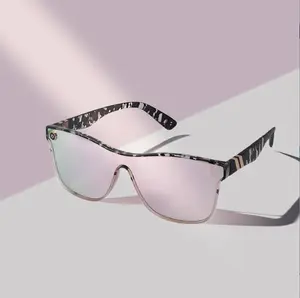 Sunglasses for Women Men, Fashion Mirrored Single Lens, Driving Beach Sunnies