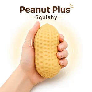 Peanut Squishys, Peanut Stress Balls,Squeeze Luck Squishys,Cute Squeeze Dough Ball Stress Relaxation Hand Toys,Soft Dough for Party Favor, Stress Relief Fidgeting