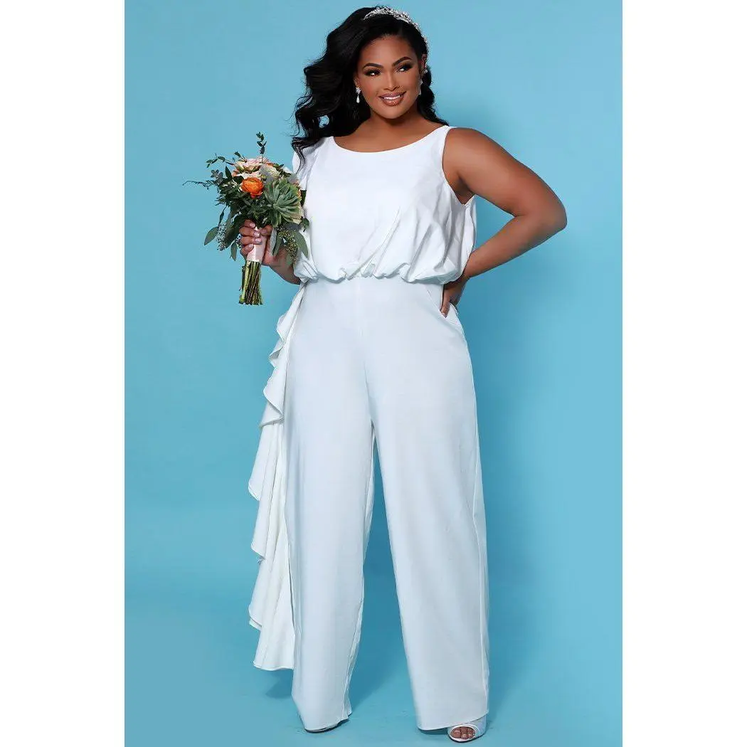 Plus Size Ivory Wedding Jumpsuit
