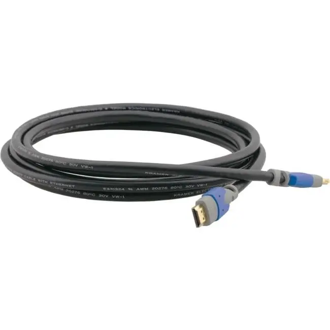 Kramer Electronics Dual Shielded 26AWG Durable High-Speed HDMI M to HDMI M Cable with Ethernet, 30-Bit Audio, Surround Sound, Automatic Audio Syncing for Home Cinema Advanced Equipment - 35 ft.