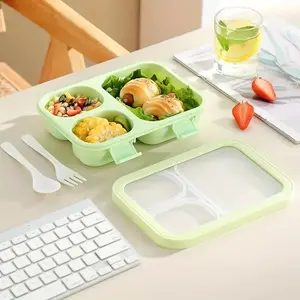 Leakproof Bento Box with Stackable Design, Durable Plastic Material, Ideal for Office & School Lunches, Reusable Meal Prep Container, Portable Lunch Box, Lunch Boxes