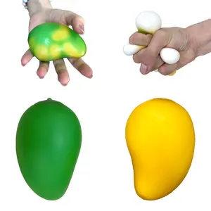 Color-changing Mango stress-relief toy-The color changes with temperature-Non-sticky to the touch, creative high-tech slow-rebound decompression ball, stress-relief gadget, children's toy