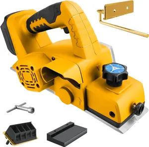 Planer for 20V Battery, Brushless Planer 15000RPM, 3-1/4 Inch Wood Planer for Woodworking, Carpentry & DIY Projects(No battery)