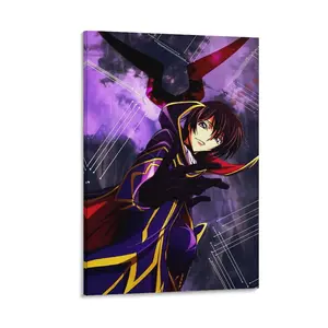 Code Geasse Lelouch of The Rebellion Posters ， Anime Decorative Wall Art Painting Canvas Poster Gifts. (27) Canvas Poster Bedroom Decor Sports Landscape Office Room Decor Gift Frames Ornaments Artistic Decoration Print Photo Frame-.
