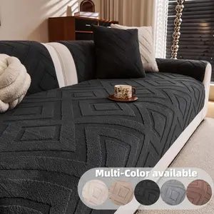 Plush Sofa Cover for Dogs & Cats 1PC, Scratch Resistant Soft Non Slip Couch Protector, sofa slipcover, Cozy Furniture Seat Cover, Multiple Colors Available for 1/2/3/4 Seater Sofa