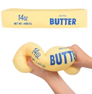 Large Butter Squishy Slow Rebound Toy, About 10 inches Giant Sensory Fidget Toy for Kids Adults, Funny Gag Gift Ages 3+.