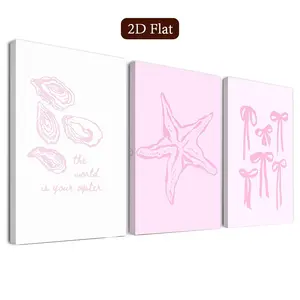 3 Framed Wall Art Posters, Nautical Canvas Prints, Starfish & Shell Art, Modern Decor for Living Room, Bedroom, Home Office, Bathroom