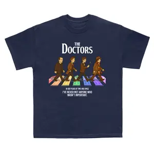 The Doctor With Rainbow Tardish Box Graphic T-shirt, Police Box Tenth Doctor Movie Sweatshirt, Doctor Who Movie Hoodie, Gift For Movie Lovers