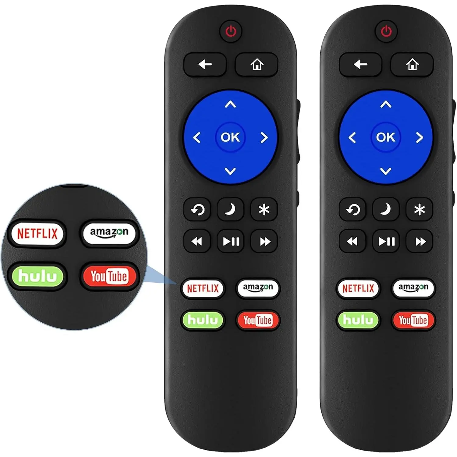 Pack of 2 Remote Only Compatible with  TV Remote, for Hisense/TCL/Onn/Element//Haier/Hitachi//Sanyo//Magnavox/RCA//Westinghouse  Series  TV