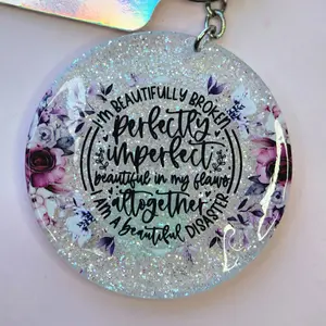 Inspirational Resin Keychain