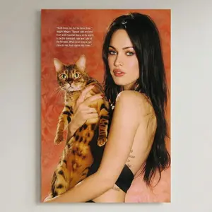 Megan Fox Y2K Poster, 2000s Magazine Print, Y2K Celebrity Wall Art1 - [No Frame]