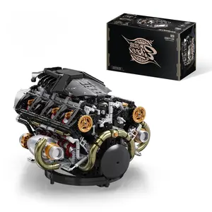 EiKee Y15003 2035pcs Y15003 Simulation V8 Engine Building Blocks, Internal 8-Cylinder Linkage, Openable Top Side Covers, Adjustable Fan Blades, New Molded Parts The Best Holiday Gift for Building Block Lovers, Christmas/Birthday/New Year Gift