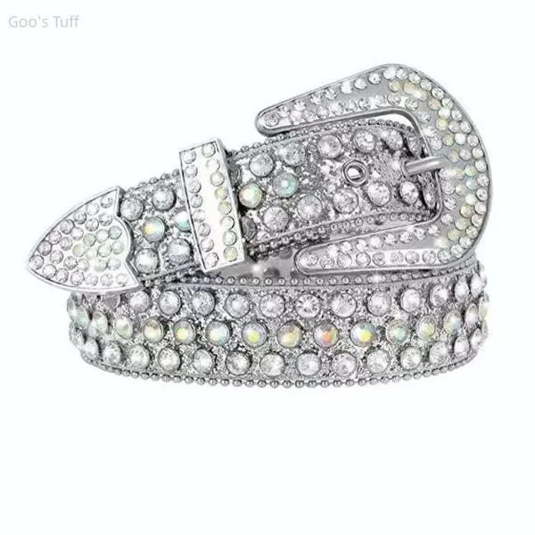 Female Premium Quality Rhinestone Decorative Waist Belt - Sparkling Fashion Accessory to Enhance Any Outfit, Perfect for Street, Daily Outfits, Rhinestones, Versatile Use