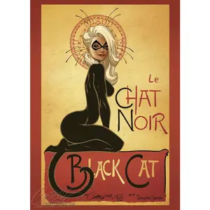 Black Cat #1 JSC EXCLUSIVE Cover D "Le Chat Noir" (2019) Mini Print (5x7)