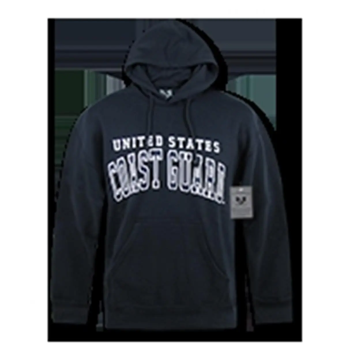 212 MAIN Men's Military Pullover Hoodie - Navy, Extra Large, Longsleeves, Adjustable Hood, Cotton Blend, Logo Print, Casual Fleece Sweatshirt Outerwear