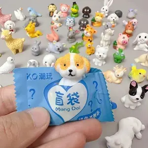 10pcs Cute Animal Blind Bag Mini Blind Box Toys Simulation Animal Model Toys Kids Birthday Gifts Surprise Blind Bag Random