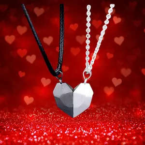 Lovers/Friendship Matching Heart Magnetic Necklace