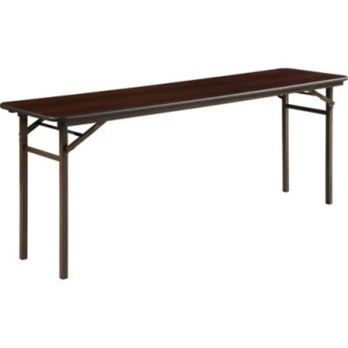 212 MAIN 72x18 in. Mahogany Folding Banquet Table, Heavy Duty Table with Steel Base