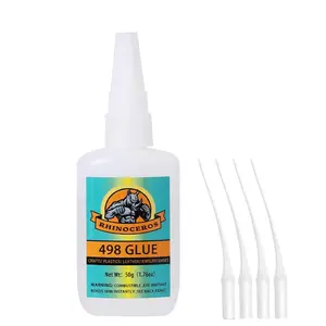 2pcs 498 Glue Low Less Odor Thick Gel 50ML Bottle Plastic Rubber Craft Fast Dry Glue for Home DIY Metal Aluminum Magnets
