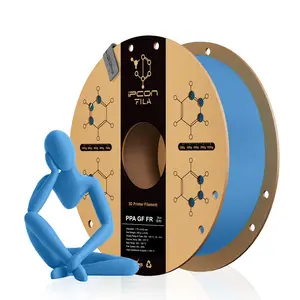 iPCON PPA GF FR 250g Trial Size 3D Printing Filament, 1.75mm Random Color Glass Fiber Reinforced PPA 3D Printer Filament, Flame Retardant & Insulating, High Rigidity & Heat Resistant, High Speed PPA-GF FR Filament for Testing, Calibration & Small Projects