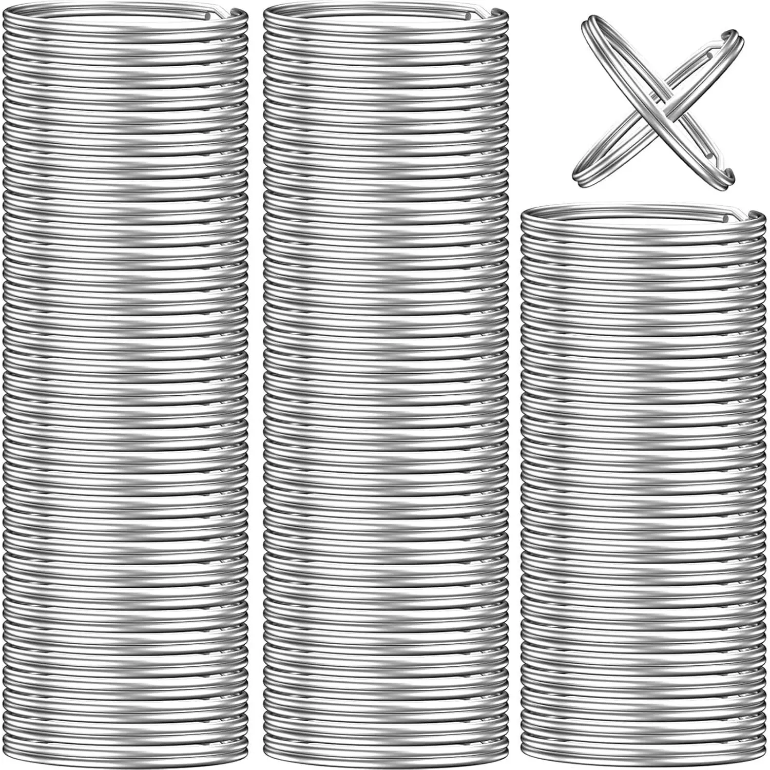 300 count Split Key Rings, Key Rings Bulk for  and Crafts, 1 inch (25mm)