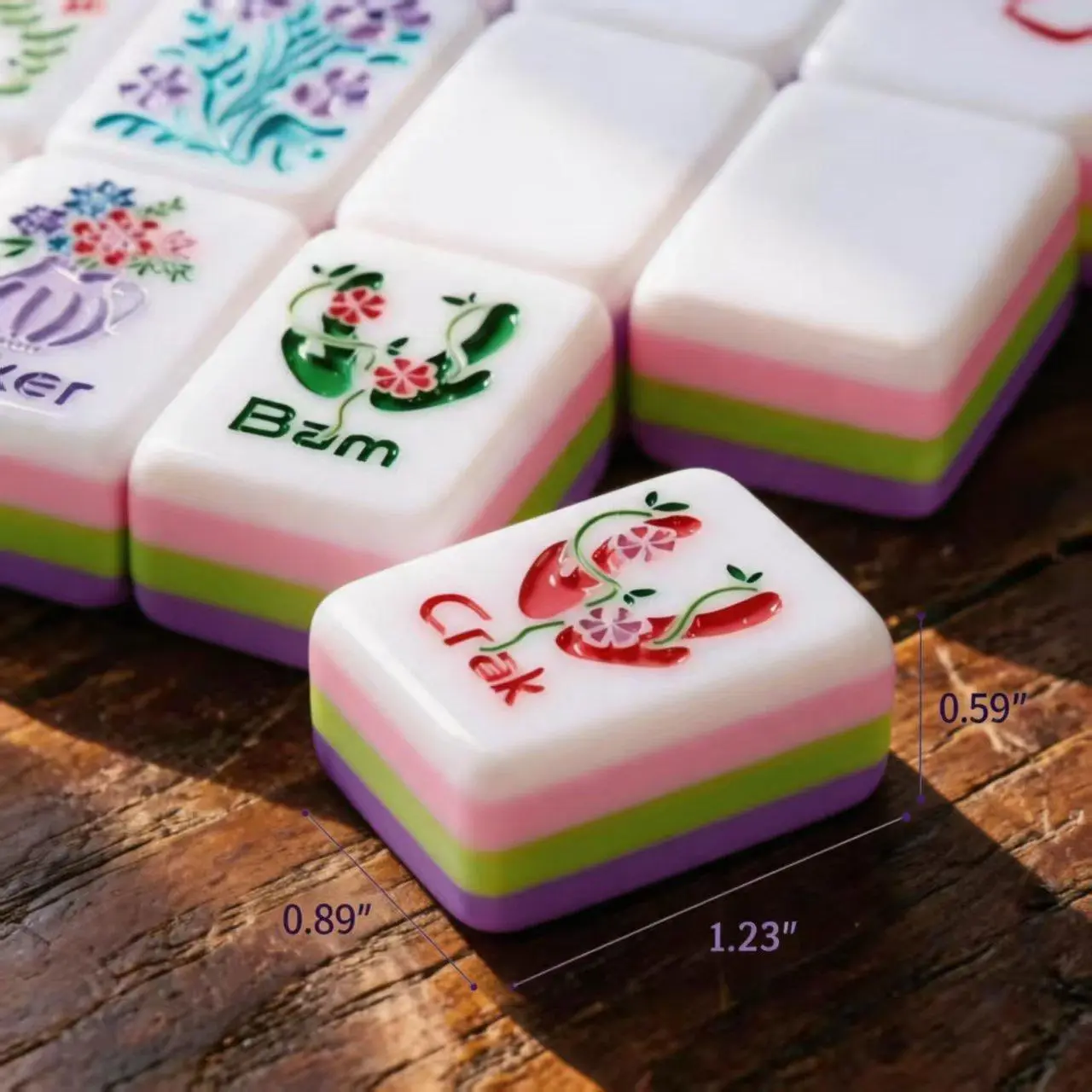 2026 New Cross-Border American Purple Acrylic table game piecesTiles (Four-Layer Acrylic) Checker Game Pieces Checkerboard Game