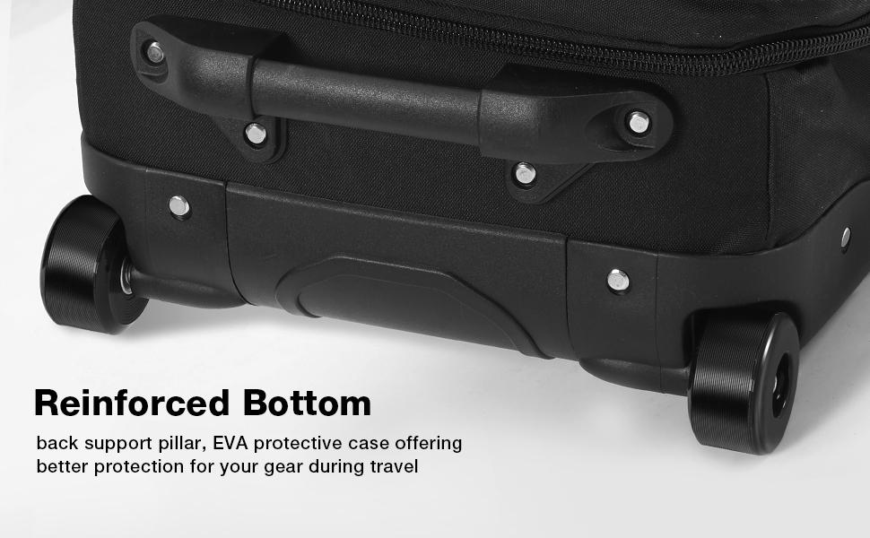 Waterproof Ski Bag with Wheels, Double Rolling Snowboard Bag for Air Travel Extendable From 155CM-187CM, with 3 Padded Outside Compartment Storage Helmet, Boots, Goggles, Jackets