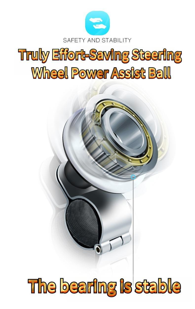 Steering Wheel Power Assist Ball Universal 360° Rotation Spinner Knob for Car Truck SUV One Finger Steering Zero Effort 5 Styles with Precision Ball Bearing and Non-Slip Rubber Pad